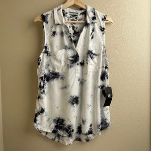 Rock & Republic Tie-Dye Sleeveless Blouse Size M NWT